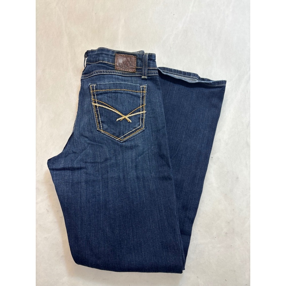 Miss Me Jeans Womens 29R Bootcut Dark‎ Wash Denim Stretch Blue Classic